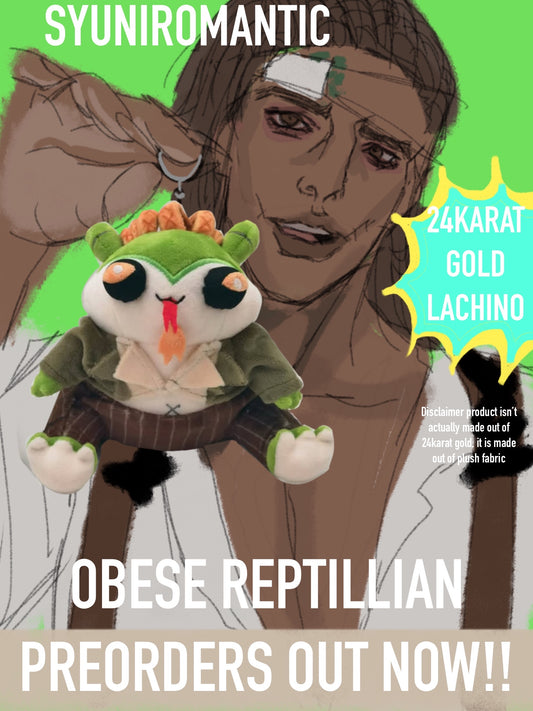 **PREORDER** Obese reptillian 15cm Plush keychain
